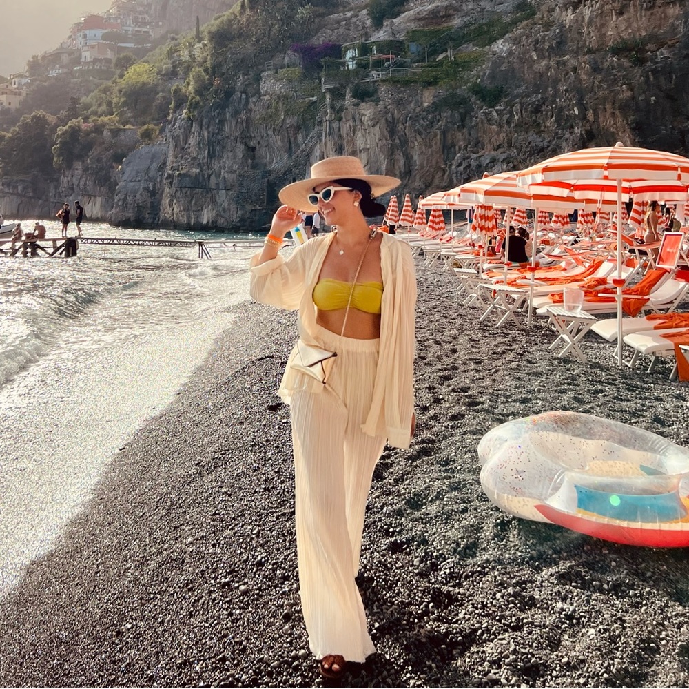 Showpo Plisse Co-Ord Set in ivory